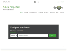 Tablet Screenshot of clickproperties.com